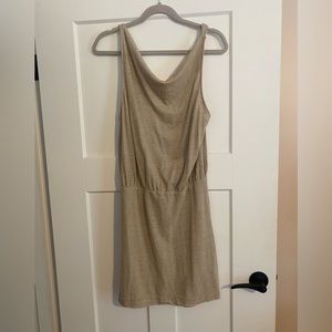 Free People tan linen mini dress/cover up